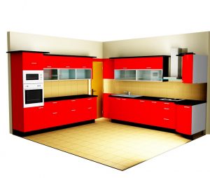 Modern konyha - magasfényű frontokkal